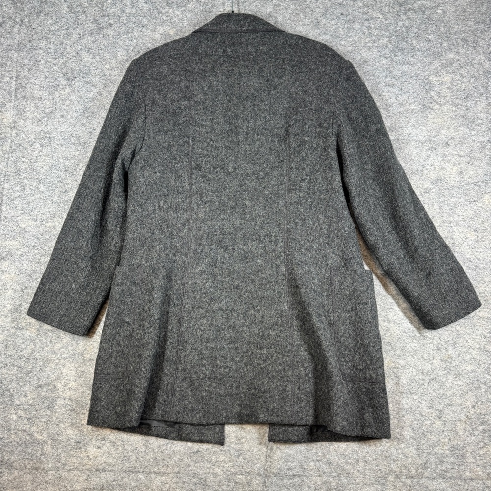 Vintage Braemar Grey Wool Blend Blazer Jacket Size 6P Minimalist Classic Luxury - Picture 13 of 16